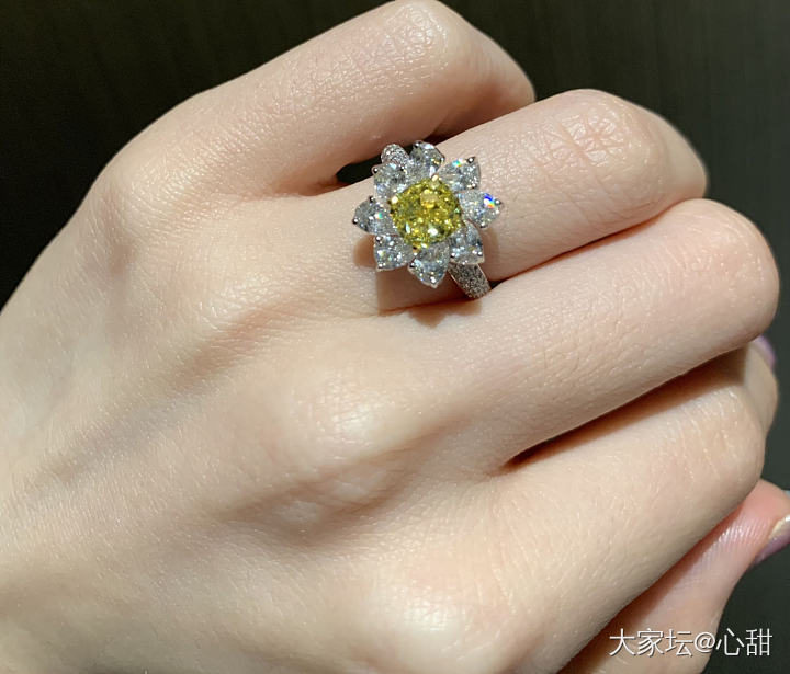 今天戴什么系列之克拉钻戒💍_戒指培育钻