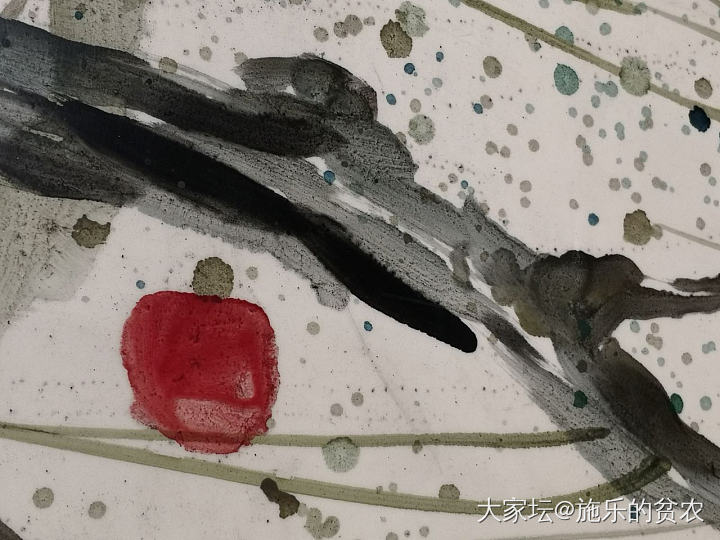吴冠中，油画《春回，八十年代》

木板四联丙烯酸酯颜料画
柳树萌发出青绿的嫩芽，..._收藏