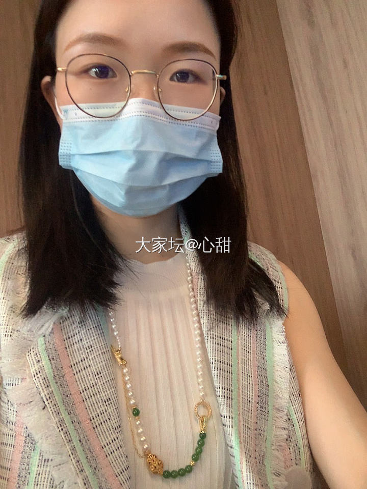 周一好呀😊今天休闲OL风～_搭配珍珠和田玉