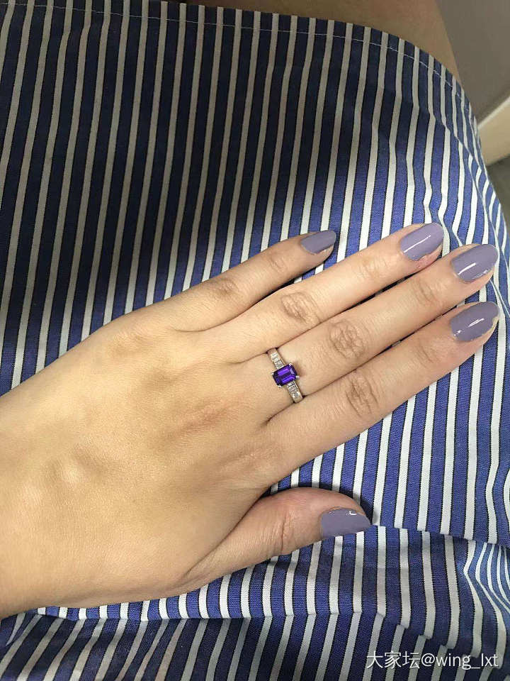 晒晒我的小紫_蓝宝石戒指