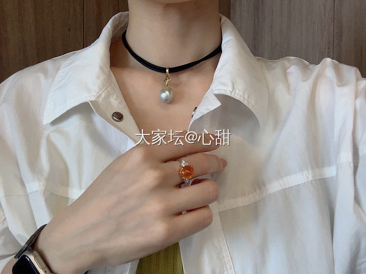芬达石戒指、大澳白巴洛克chocker_珍珠芬达