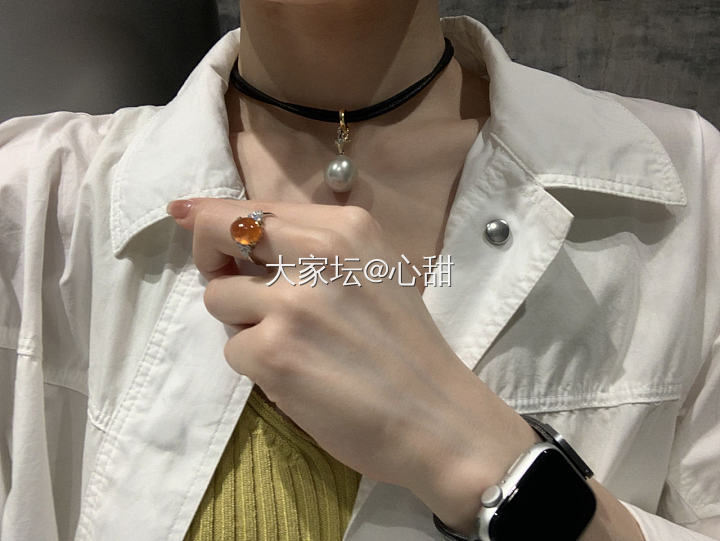 芬达石戒指、大澳白巴洛克chocker_珍珠芬达