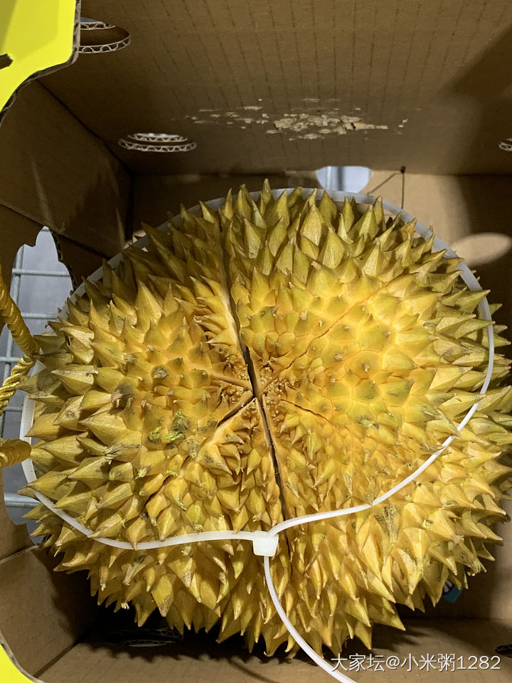 哎，失败的榴莲，看着六房，一点不好吃，不香，害
买榴莲还是不能谈外表好看，贪肉多...