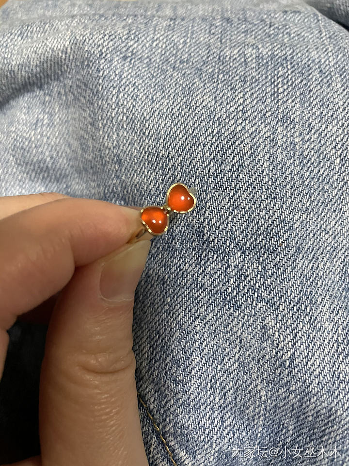 校长家的蝴蝶结戒指到了_南红福利社戒指