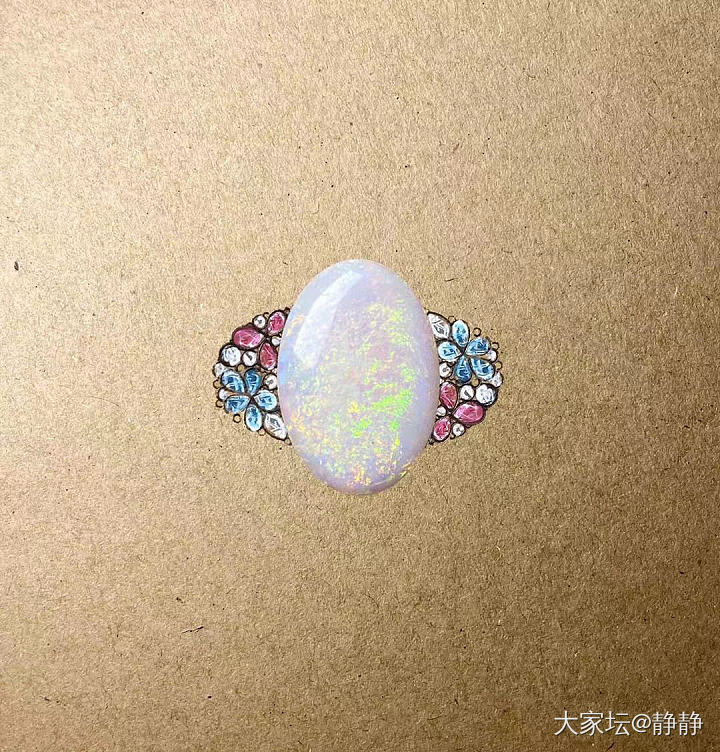 欧泊镶嵌，坐等成品_欧泊
