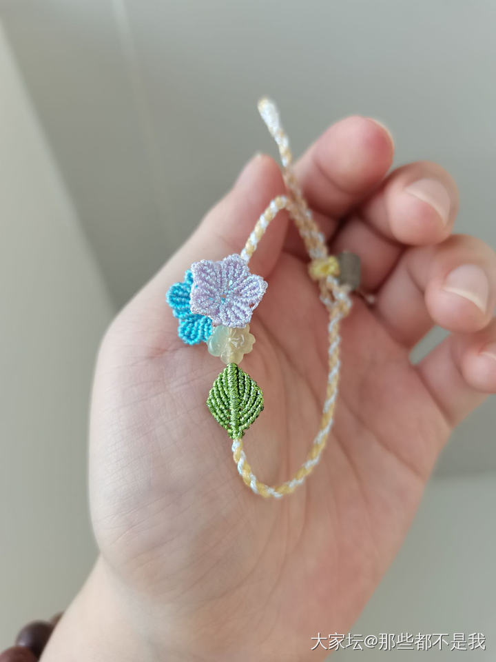 编个小花花~是夏天来啦~_手链