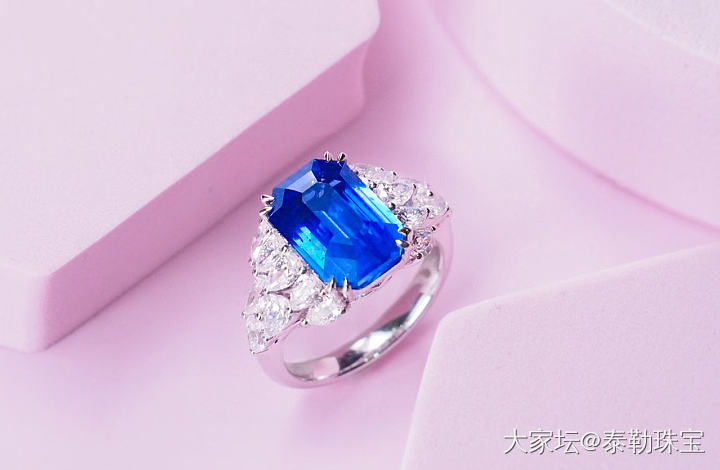 【泰勒彩宝】7.62ct蓝宝石戒指