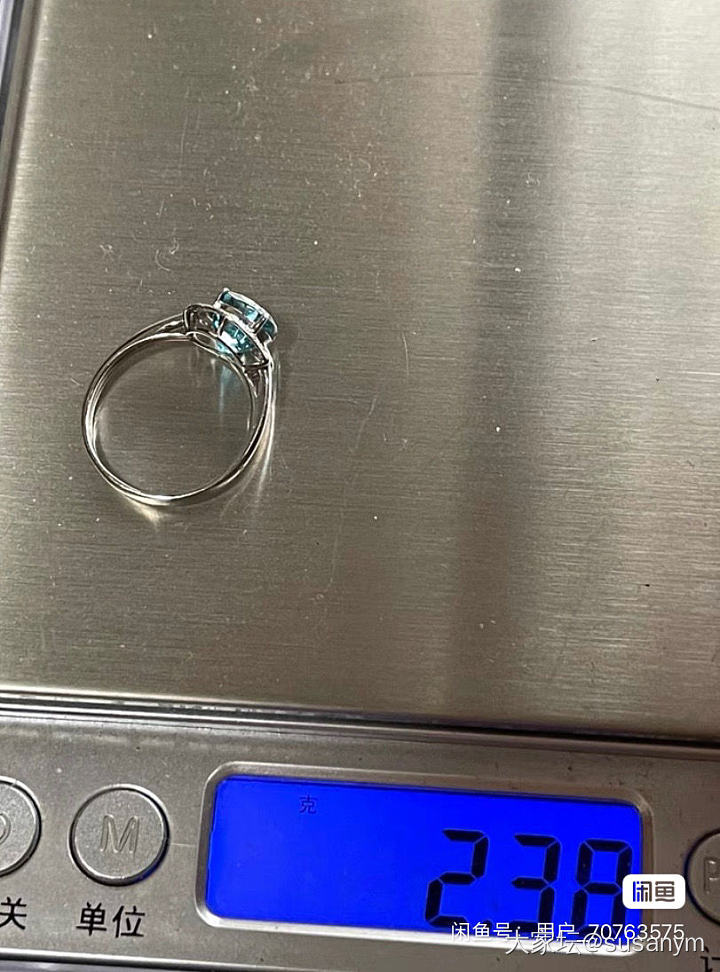 天然风信子石18k金戒指_彩色宝石