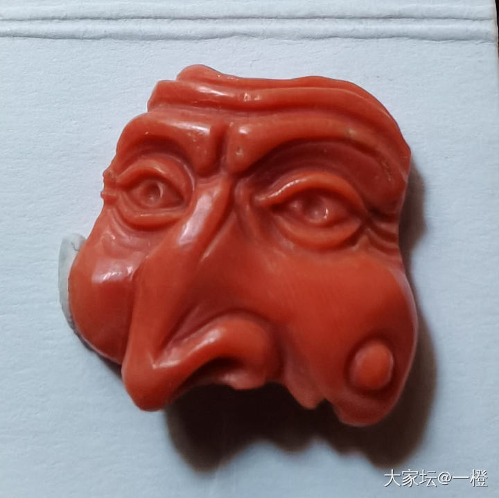 那不勒斯Pulcinella面具～意大利沙丁红珊瑚_有机宝石