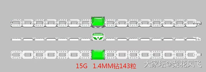 祖母绿手链_镶嵌祖母绿