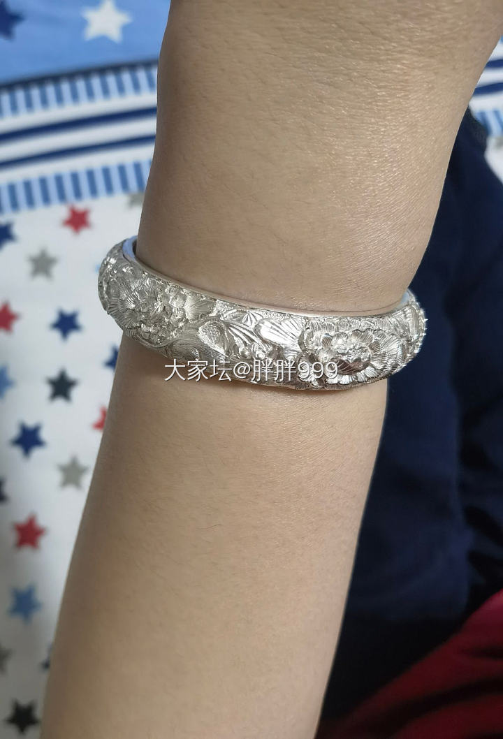 让我看看你们今天戴了啥_手镯银