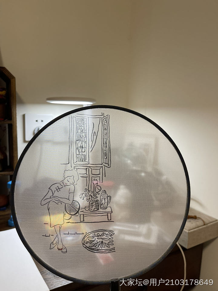 夏日清凉～自画团扇完工～_手绘扇