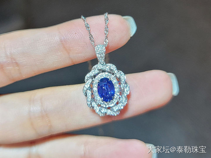 【泰勒彩宝】1.09ct天然蓝宝石吊坠_吊坠蓝宝石