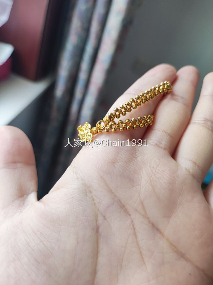 蹦迪珠手链新编_编绳金
