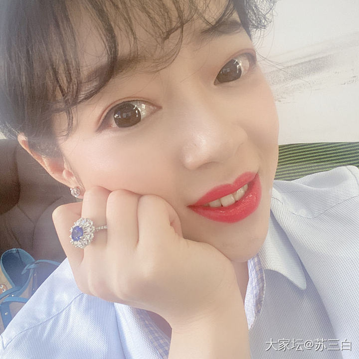 炒冷饭！2ct有烧无暇豪镶矢车菊蓝宝_戒指蓝宝石