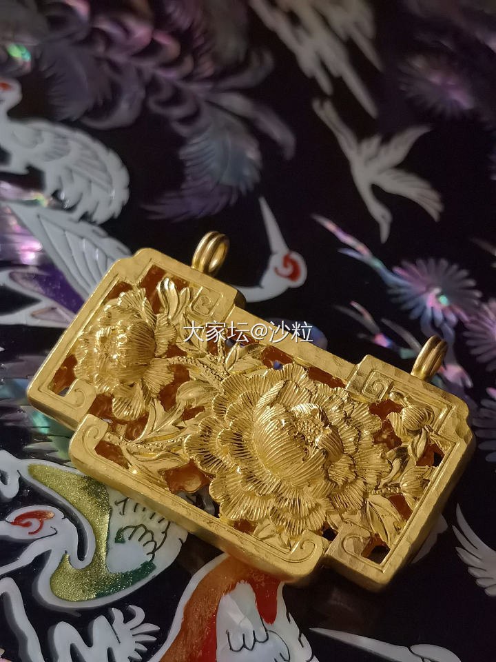 校长家錾刻牡丹锁_福利社金