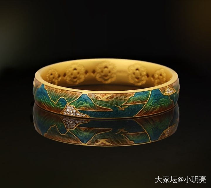 千里江山手镯太好看了，有低配版吗？_手镯金