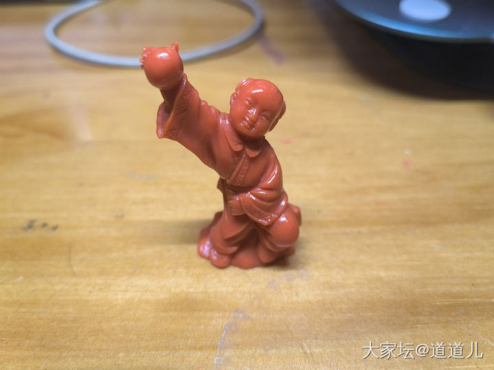 回流赤童子_摆件珊瑚