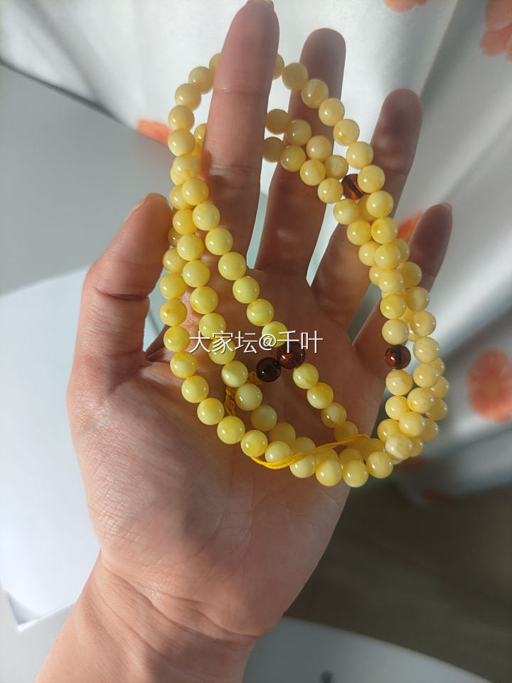 俄料蜜蜡虎纹妖花手串手链_琥珀蜜蜡