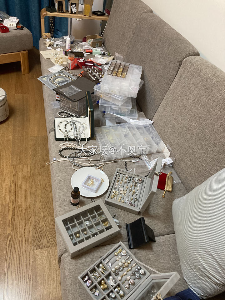 【今日珍珠】金白混彩巴洛克，我老公说我玩物丧志_珍珠金有机宝石
