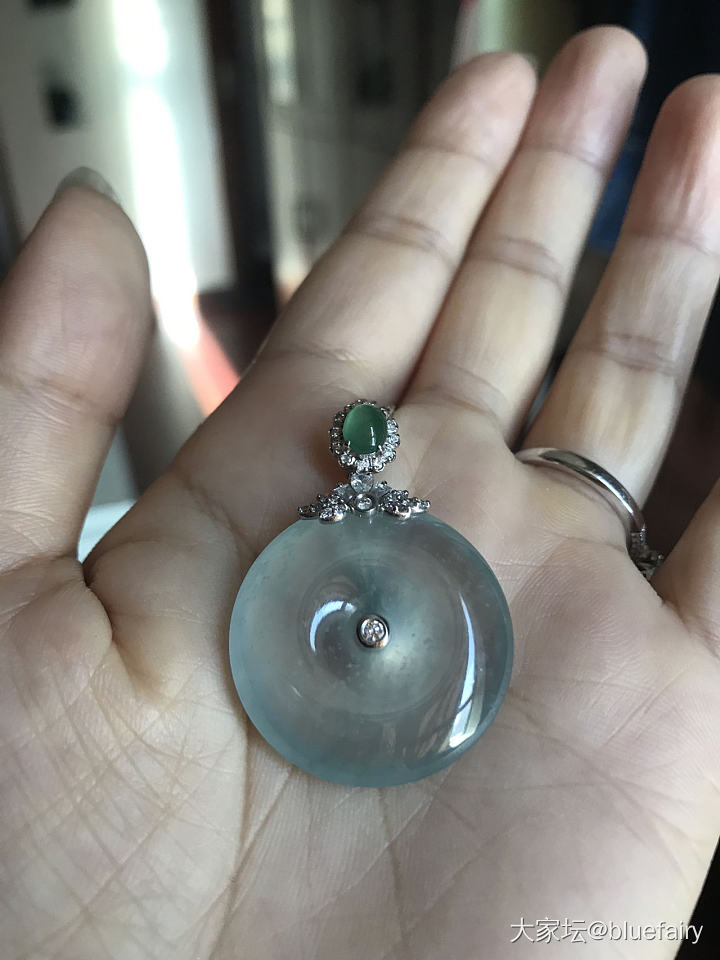 昨天让大家帮看的扣子回来了_翡翠
