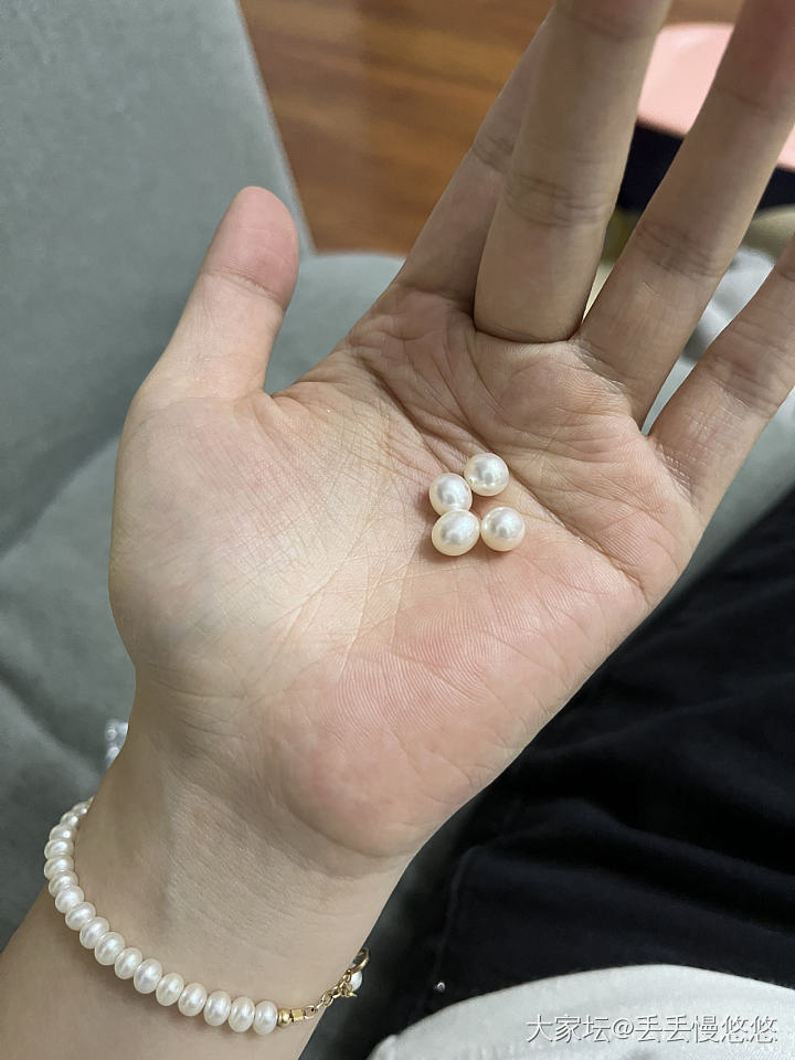 手动扩孔解决几颗裸珠_珍珠