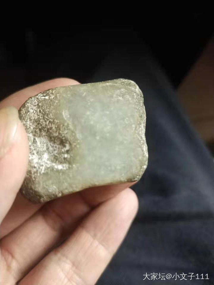 磨了块小莫湾基，大家看看_赌石原石