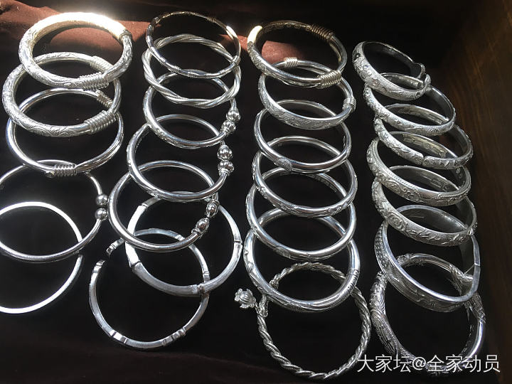 八月初入银坑的新粉，疯狂期，浅浅总结一下~_手镯银