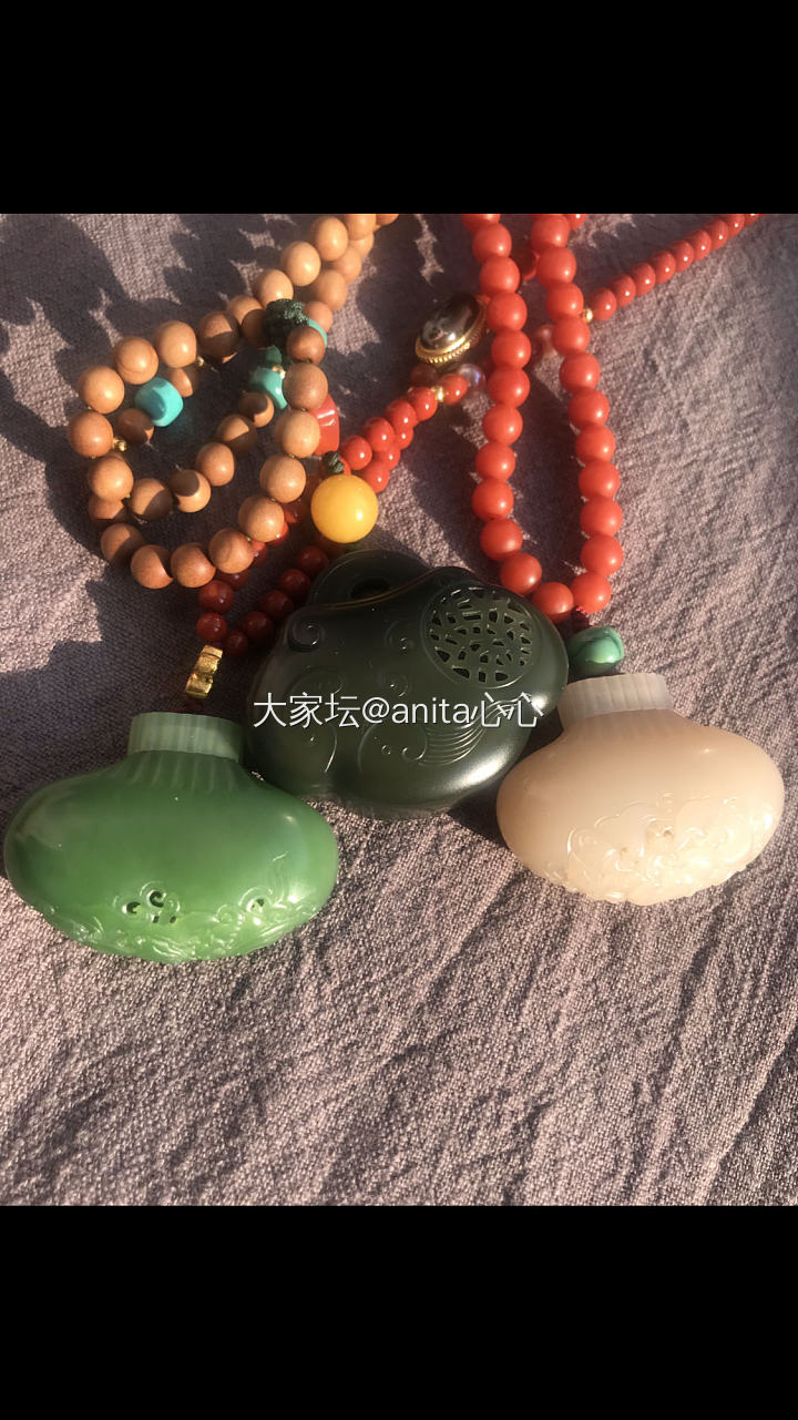 第一次发帖，晒晒我的香囊吧_香具和田玉