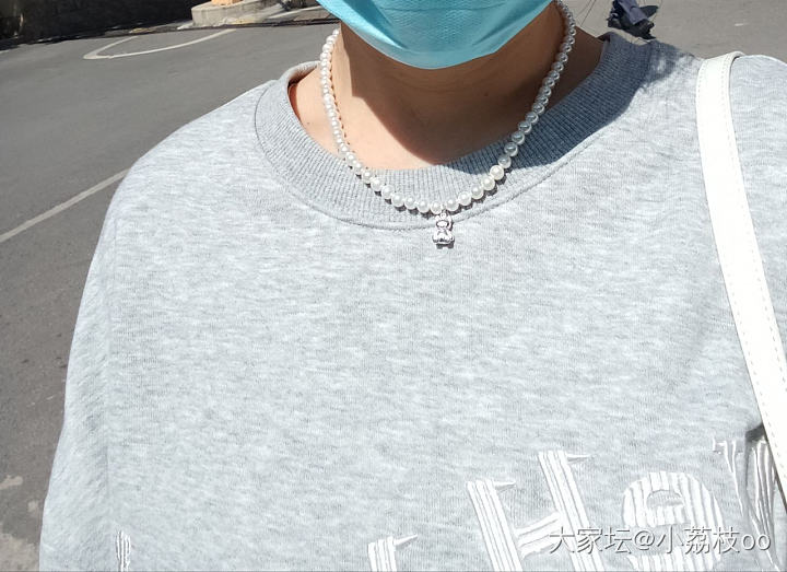 通体925银仿珍珠项链，100块钱的快乐！_珍珠
