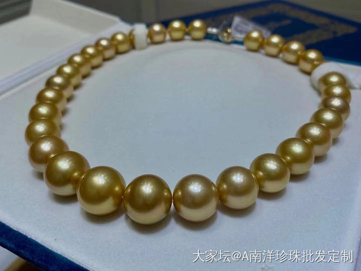 天然南洋金珠项链_珍珠