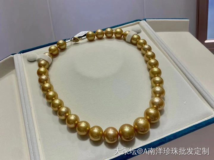 天然南洋金珠项链_珍珠