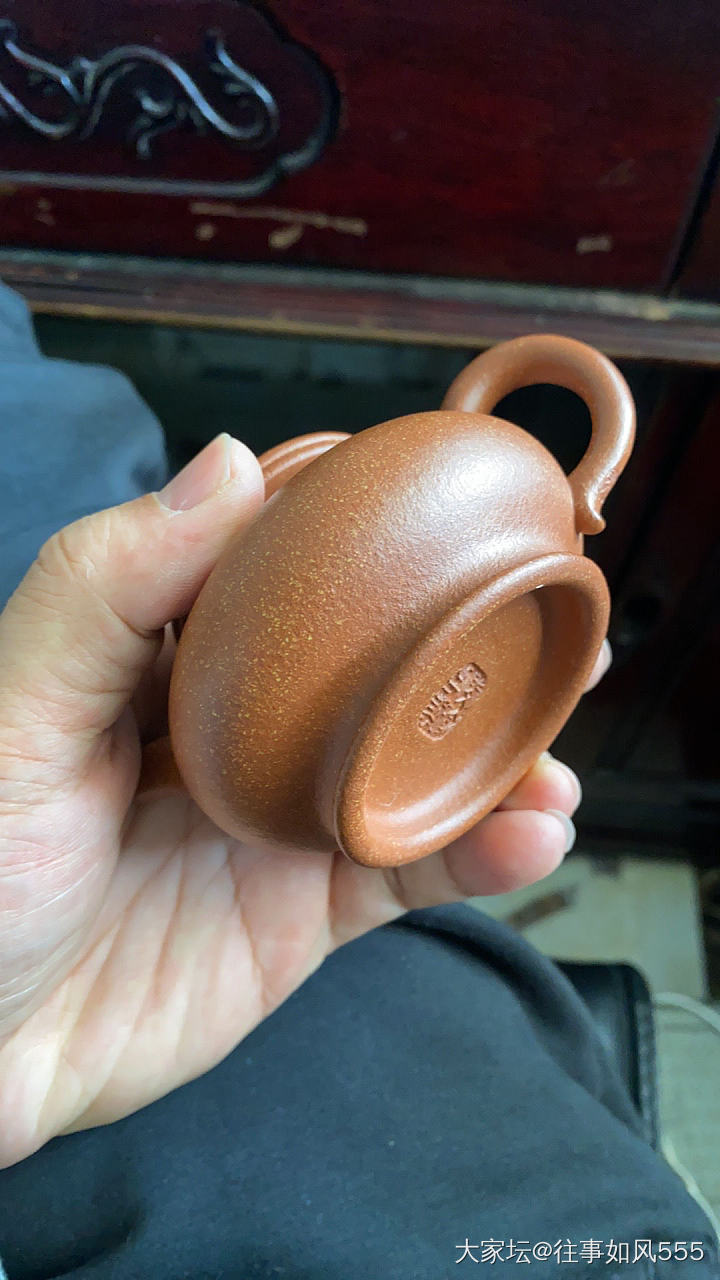 刚入手一把小品宝山红降坡全亲工潘壶分享一下_陶瓷茶具