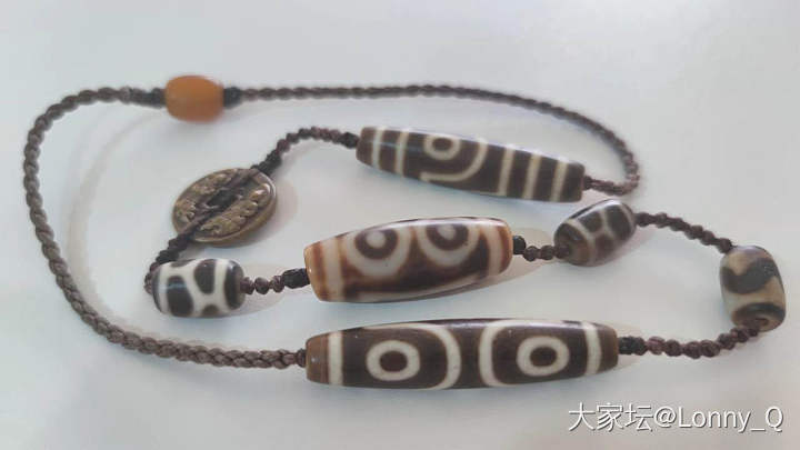 天珠项链展示,小小珠子大能量_古玩收藏