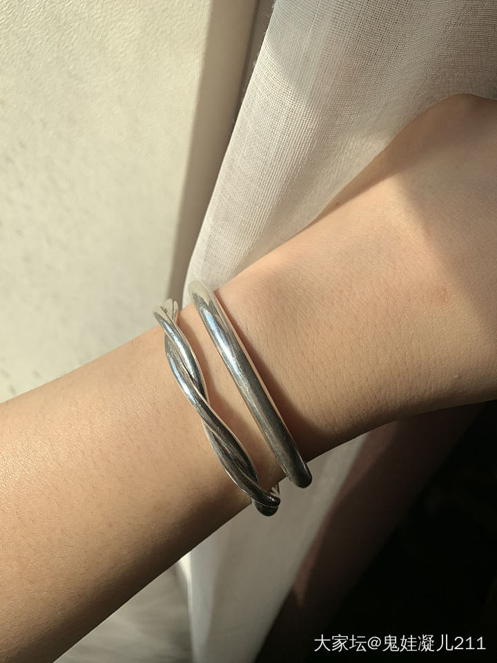 大家都是怎么戴松麻的呢_手镯银