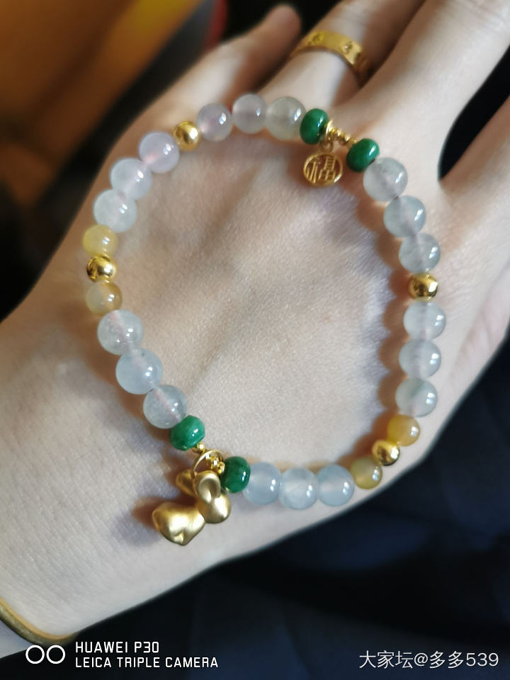 压箱底拿出来串串，可以说是变废为宝，还有很多珠珠，继续努力_串珠翡翠金