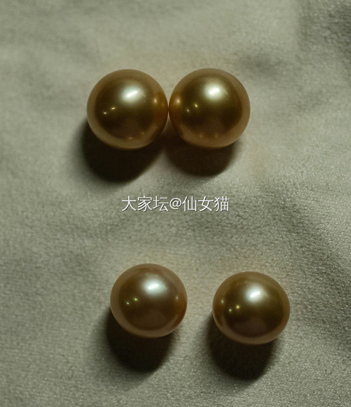 第一次买金珠，买了两对价格差10倍的裸珠_海水珍珠有机宝石