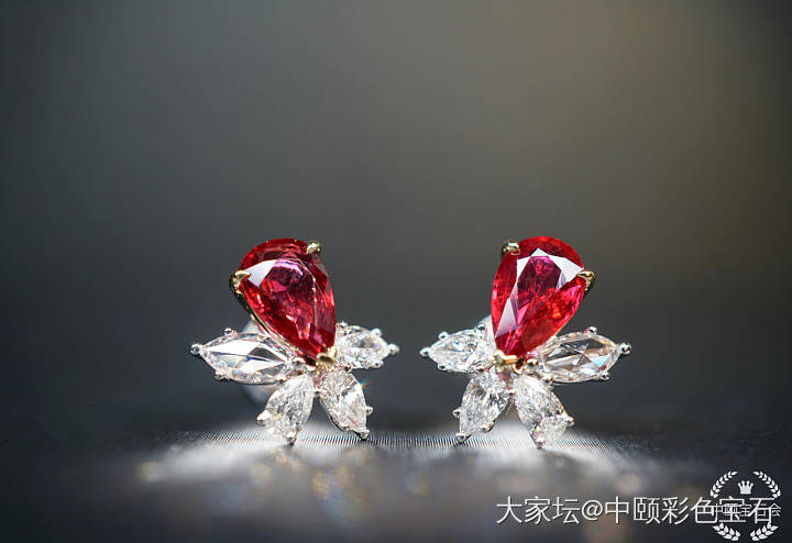 ##中颐天然鸽血红红宝石耳钉##  2.10ct_红宝石名贵宝石