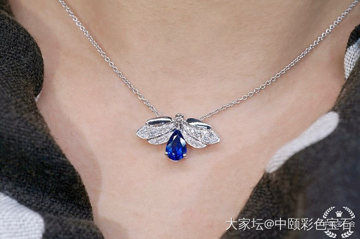 ##中颐天然皇家蓝蓝宝石锁骨链##  1.43ct_项链蓝宝石名贵宝石