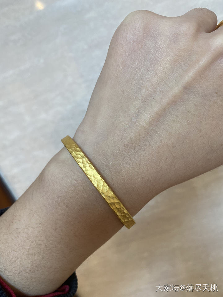 顶着回收的诱惑打的锤纹镯_金