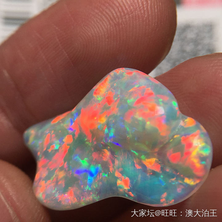澳洲水晶欧泊 红嘟嘟_欧泊