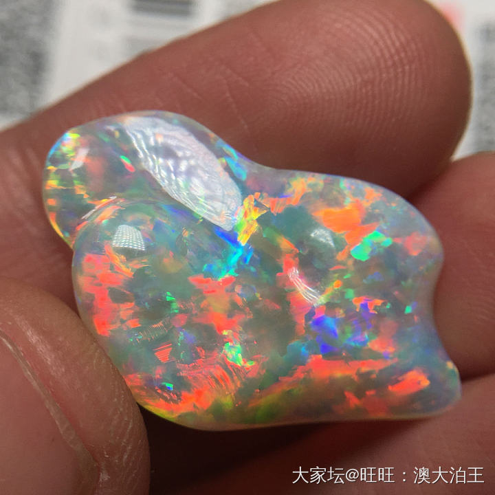 澳洲水晶欧泊 红嘟嘟_欧泊
