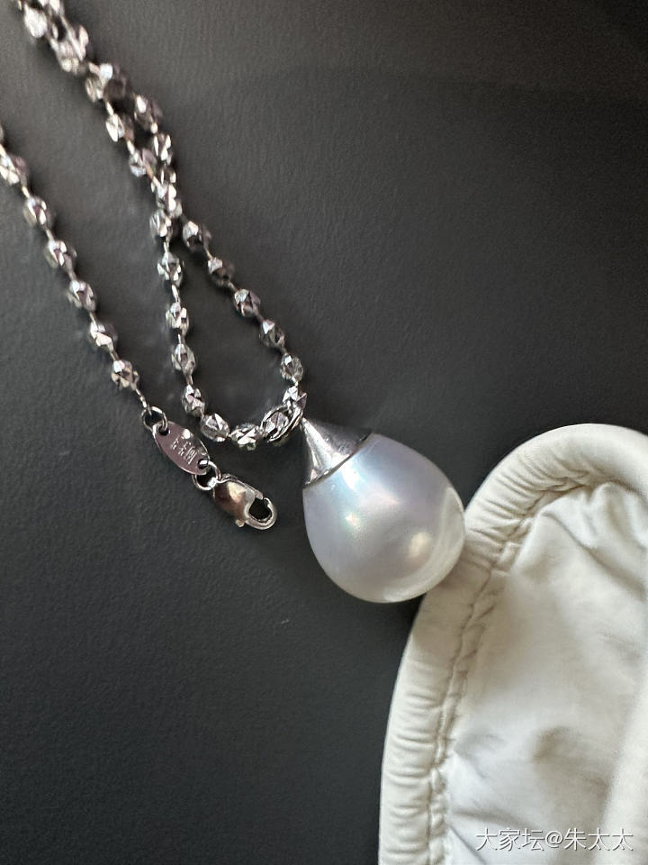 新宠完美的水滴💧澳白_项链珍珠