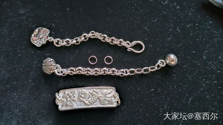老宝成金鱼手牌_手工diy银