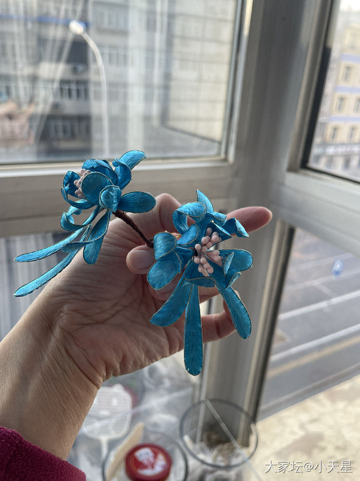掐丝绒花仿点翠发簪 第三弹_簪子手工diy