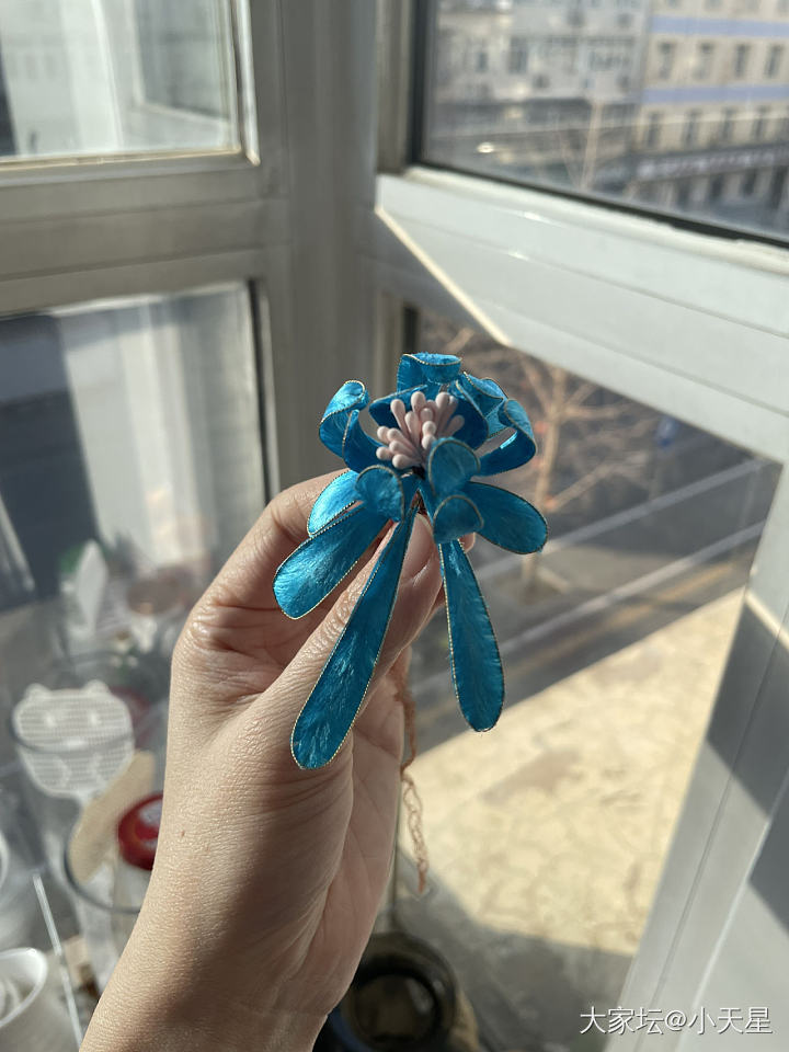 掐丝绒花仿点翠发簪 第三弹_簪子手工diy