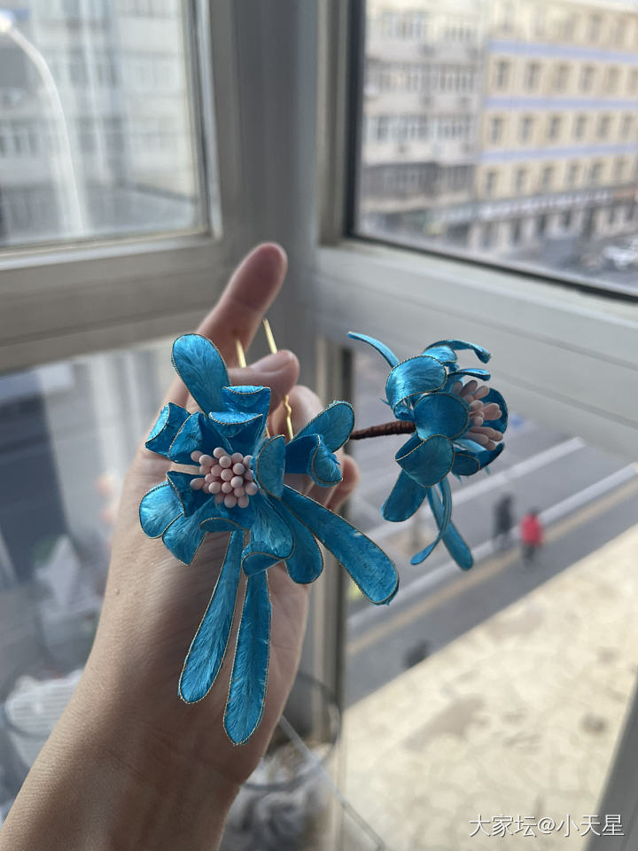 掐丝绒花仿点翠发簪 第三弹_簪子手工diy