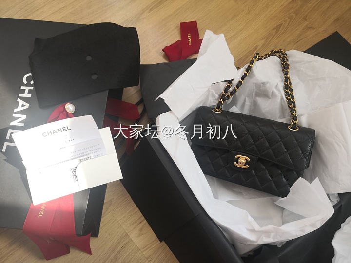 有缘遇到了黑金牛大号现货，那就是我的包带它回家啦_香奈儿包包