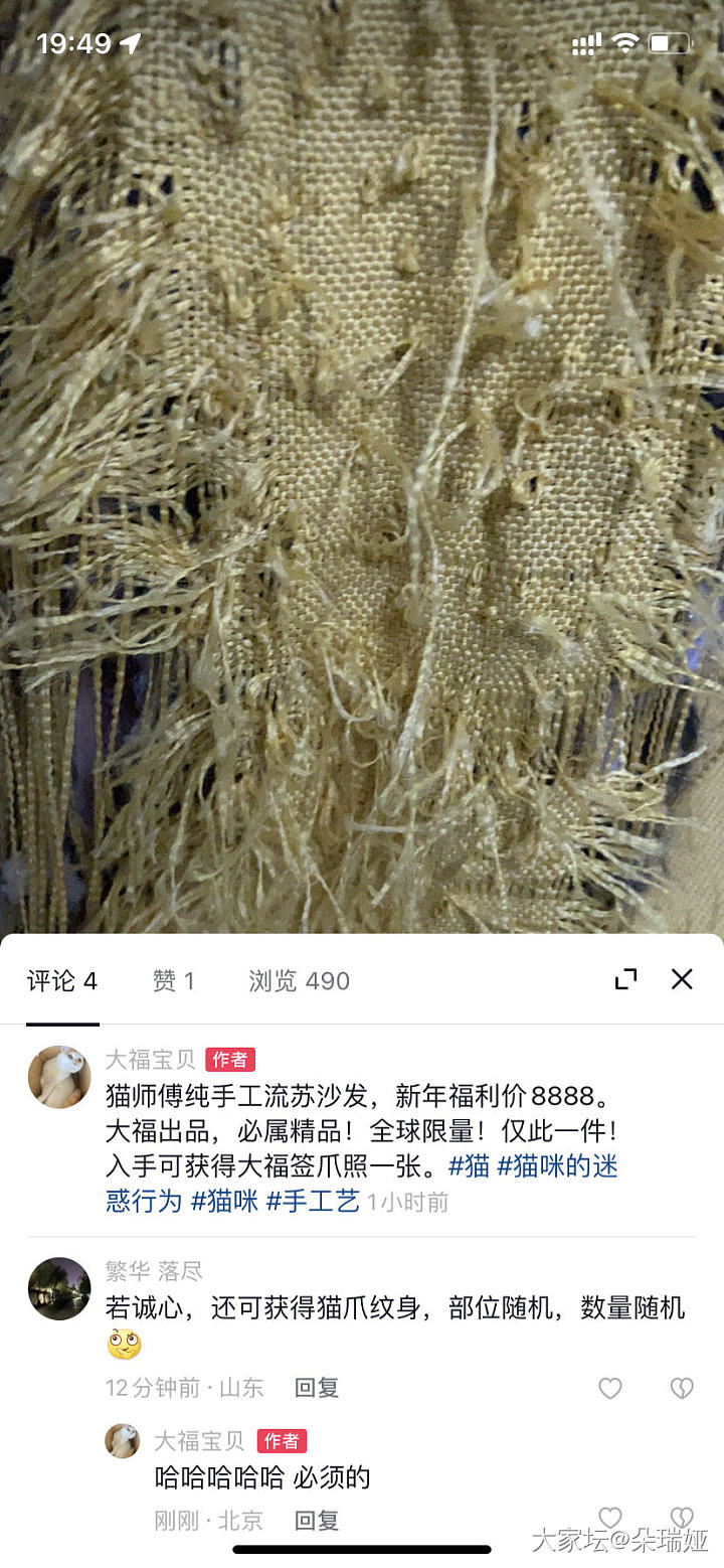 猫师傅纯手工流苏沙发_猫宠物