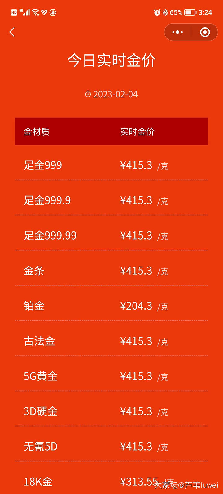 典当行黄金价格_贵金属金